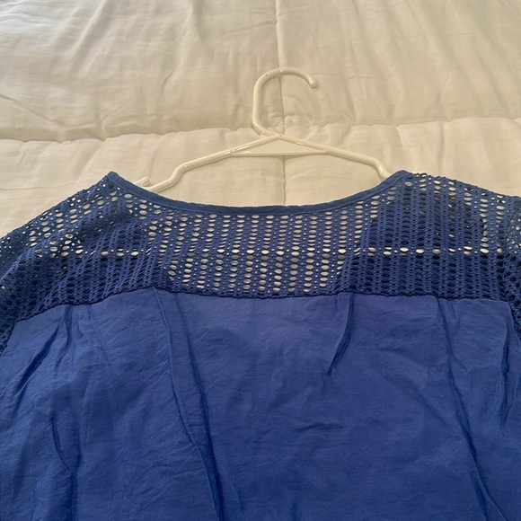 Blue and white embroidered swimwear coverup size large. - Picture 6 of 6